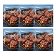 피코크 떡갈비 450g x 6팩 직화구이, 450gx6팩 (쿠폰 25870원)