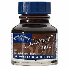 Winsor & Newton 1111609 Calligraphy Ink Bottle 30ml Sepia, 상세내용참조