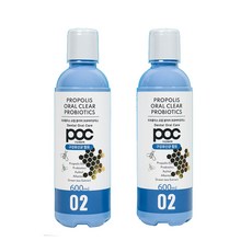 프로폴리스 유산균 POC 가글 오랄 클리어 프로바이오틱스 600ml 2병, 2개