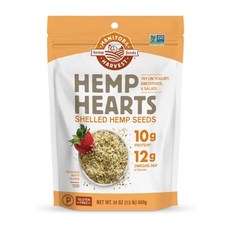 식물성 단백질 대마 씨앗 16온스 10g 햄프 12g 오메가 3 스무디 요거트에 적합, 24온스(1팩), 1개, 680g