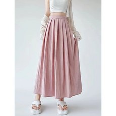 예쁜핏 밴딩 플레어 울 플리츠 롱 스커트 3 COLOR