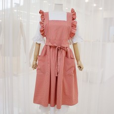 체크프릴앞치마