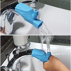 실리콘 수도꼭지 연장 어린이 손씻기 상하방향 세면대, 1개, 그레이
