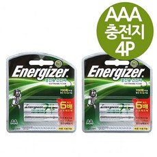 ( 에너자이저 충전지 AAA 4알 NiMH 니켈수소충전지 ) RHF+C_:182239 충전건전지 에너자이져 배터리충전 충전용품 ( 에너, 쿠팡배송_, []■■선택■구매