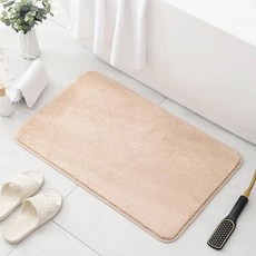 화장실발매트 욕실 발닦개 푹신한 목욕 매트 미끄럼 방지 카펫 러그 화장실 흡수성 바닥 욕조 옆 세면대 세탁 가능 도어, 45x70cm, [09] Camel, 1개