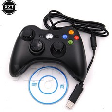 고품질 게임 패드 USB 유선 Joypad Gamepad 컨트롤러 Microsoft 시스템 PC 용 Windows 7/8 Xbox 호스트, [02] Black