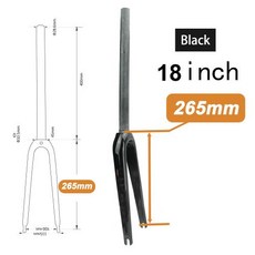 Ullycic 접이식 BMX 자전거 프론트 포크 전체 탄소 섬유 모토크로스 QC335 14 인치 20 T800, 10 black 18 inch, 1개