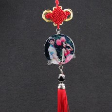 바른길상점 백미러 포토 크리스탈 차량용실내 주문제작함 차량탑재 장신구 DIY 차량장식 영상, 2장 사진 6센치 원형