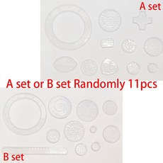 몬테소리 11/22pcs Spirograph 드로잉 장난감 세트 연동 기어 바퀴 적 눈금자 액세서리 크리 에이 티브 교육 어린이, [02] randomly 11pcs, 1개
