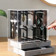 풀커버링 acemart 복합형 아크릴 귀걸이 반지 악세사리 보석함 보관함 정리함