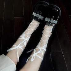 망사리본반스타킹