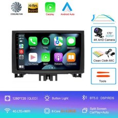 카플레이 안드로이드 14 QLED VW Crafter 메르세데스 벤츠 스프린터 2006- 2016 자동차 라디오 와이파이 GPS 네비게이션 2din 플레이어 없음, 6G 128G AHD