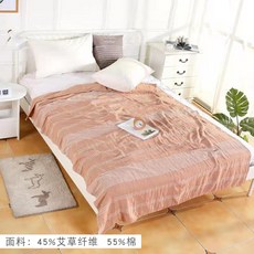 Jun.30 60번 수건 이불 온면 거즈 여름 얇은 숙소 순면 싱글 낮잠 커버 담요 쿨에어컨 이불Z, 2_여유 로 운 타임 스타일 - 레 드 브라운 (쑥 섬