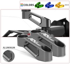 오토바이 미러 라이저 확장 브래킷 액세서리 혼다 ADV350 ADV160 ADV150 ADV 350 150 160 750 백미러 확장, 16)BlackNo Logo