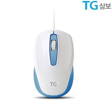 TG삼보 USB 무소음 유선 마우스 TG-M500U, 화이트블루