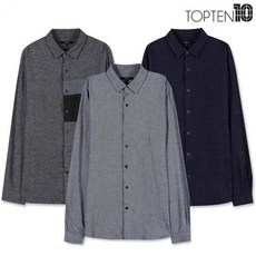 TOPTEN 10 탑텐 남성 플란넬 미니카라 셔츠