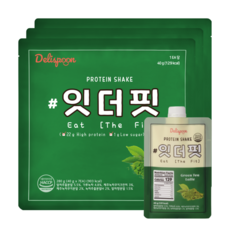 델리스푼 잇더핏 단백질 쉐이크 3주플랜 녹차라떼맛, 280g, 3개