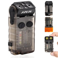  APLOS V20 작고 강력한 EDC 디씨손전등 멀티 컬러 COB 조명 1000LM 엠공팔이USB C 충전식 IP67 미니 키체인 플래시 라이트 180° 헤드 회전 양방향, 블랙567052 