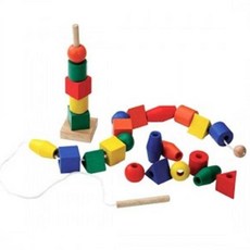 나무구슬블럭실꿰기