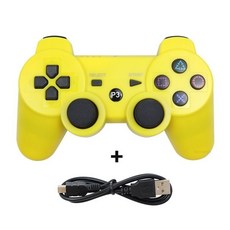 pc조이스틱 닌텐도스위치조이스틱 닌텐도컨트롤러 for sony ps3 컨트롤러 지원 플레이 스테이션 3용 블루투스 무선 게임 패드 조이스틱 콘솔 forps3 controle, 노란색, 1개