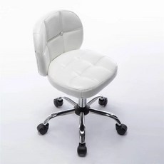 BOSUN 소형 사무실 학생 책상 등받이 회전 의자, 화이트, 별 다섯 발
