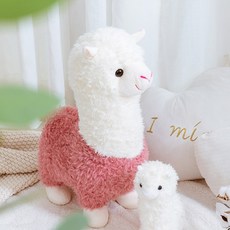 아무거나안팜 안고자는 귀여운 대형모찌 양 라마 알파카인형 100일 200일 10대 여자친구 생일선물 동물인형, 블랙, 28cm