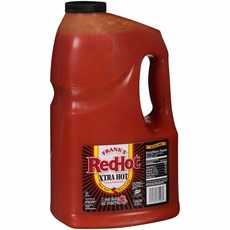 Frank's RedHot Xtra Hot Cayenne Pepper 프랭크 레드핫 엑스트라 핫 카옌 페퍼 소스 128oz(3.78L), 1개, 3.78L