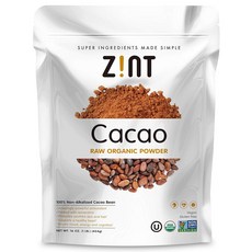 1 Pound Zint Organic Cacao Powder (16 oz): Raw No 1파운드 아연 유기농 카카오 파우더(16oz): 강력한 항산화제와 레스베라트롤을 함유한, 1개, 453.59g