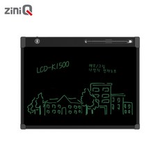  서진네트웍스 지니큐15인치 대형 LCD전자노트 전자보드 전자칠판 메모 낙서장 드로잉패드 LCD K1500 선택1 선택1 