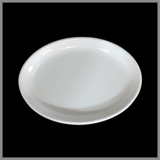 대명멜라민 미색 - 멜라민 신타원접시 (국내생산 멜라민 흰그릇 하얀그릇 업소용그릇) (원형접시X), (B-616), 1개