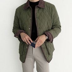 클래식 퀄팅 카라 누빔 자켓 2color 바버 퀼팅 자켓