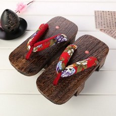 게다 나막신 일본 전통 코스프레 신발 남녀공용 오동나무 패션 나무 남자 닌자 플립 플롭 야외 샌들 173523