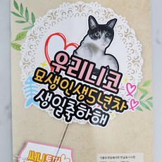 무료배송]써니토퍼 방수케이크토퍼31 반려동물생일토퍼 강아지 고양이생일, 디자인11