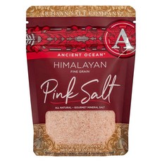 Artisan Salt Company 히와 카이 블랙 하와이안 스타일 바다 소금 스몰 그레인 지퍼 탑 파우치 113.4g (4온스) 미국 528046, Fleur de Sel_4 Ounce (Pack of, 4 Ounce (Pack of 1), 1개