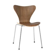 북유럽 원목 세븐체어 7 원형 테이블 미드 센추리 chair seven 가정용 카페 의자, 호두색