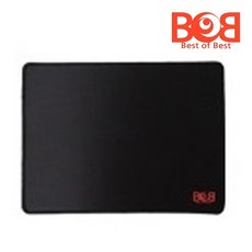 BOB 밥패드 밸런스 오버로크 게이밍 마우스 패드, 레드로고 블랙