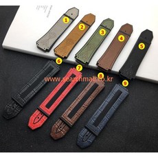 벨트 hublot 스트랩 25x17mm 암소 가죽 고무 실리콘 시계 밴드[시계줄1558]