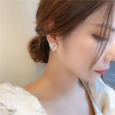 샤넬하트진주귀걸이
