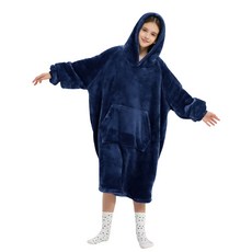 ROUGH DIA_플러피 빅 후드담요 입는담요 극세사 대형 후드 담요