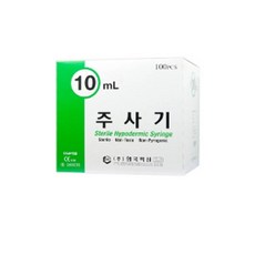 한국백신 일회용주사기 모음, 10cc 23G 1", 100개