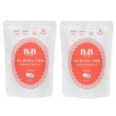 비앤비 항균 핸드워시 리필 200ml, 복숭아향, 2개