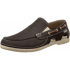 [250mm] Crocs 남성용 15386 Beach Line Boat Slip-On Loafer Espresso / Stucco 7 M US