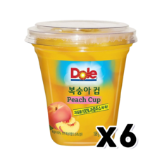 Dole 돌 후룻컵 복숭아컵 198g x 6개