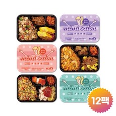 [미미쌀롱]곤약밥도시락 6종 12팩, 단품