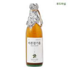 푸드마실 통참깨 100% 저온압착 바른참기름, 350ml, 1개