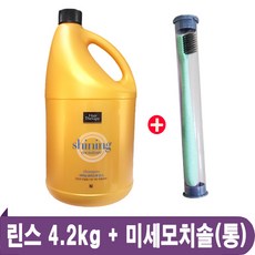 미쟝센 헤어테라피 샤이닝 모이스처 린스 4.2kg + 미세모치솔(통케이스) 1개 증정 대용량린스, 4.2g