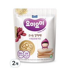 매일유업 요미요미 유기농 쌀떡뻥 30g, 자색고구마와 연근, 4개