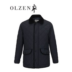 국내배송 올젠 남성 퀼팅 자켓 네이비