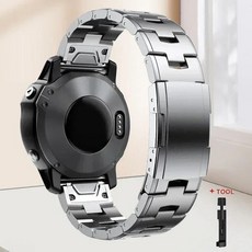 Garmin Fenix 7X 용 티타늄 금속 퀵 핏 스트랩 손목