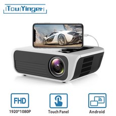 Touyinger L7 LED 1080P 저렴한 갓성비 프로젝터 가정용 강의용 빔프로젝터 풀 HD 미니 브랜드 USB 비머 4500 루멘 안드로이드 7.1 와이파이 블루투스 홈 시네마 HDMI|LCD 프로젝트|, 1개(A10), 체코(A10), L7A Mirroring(A10)